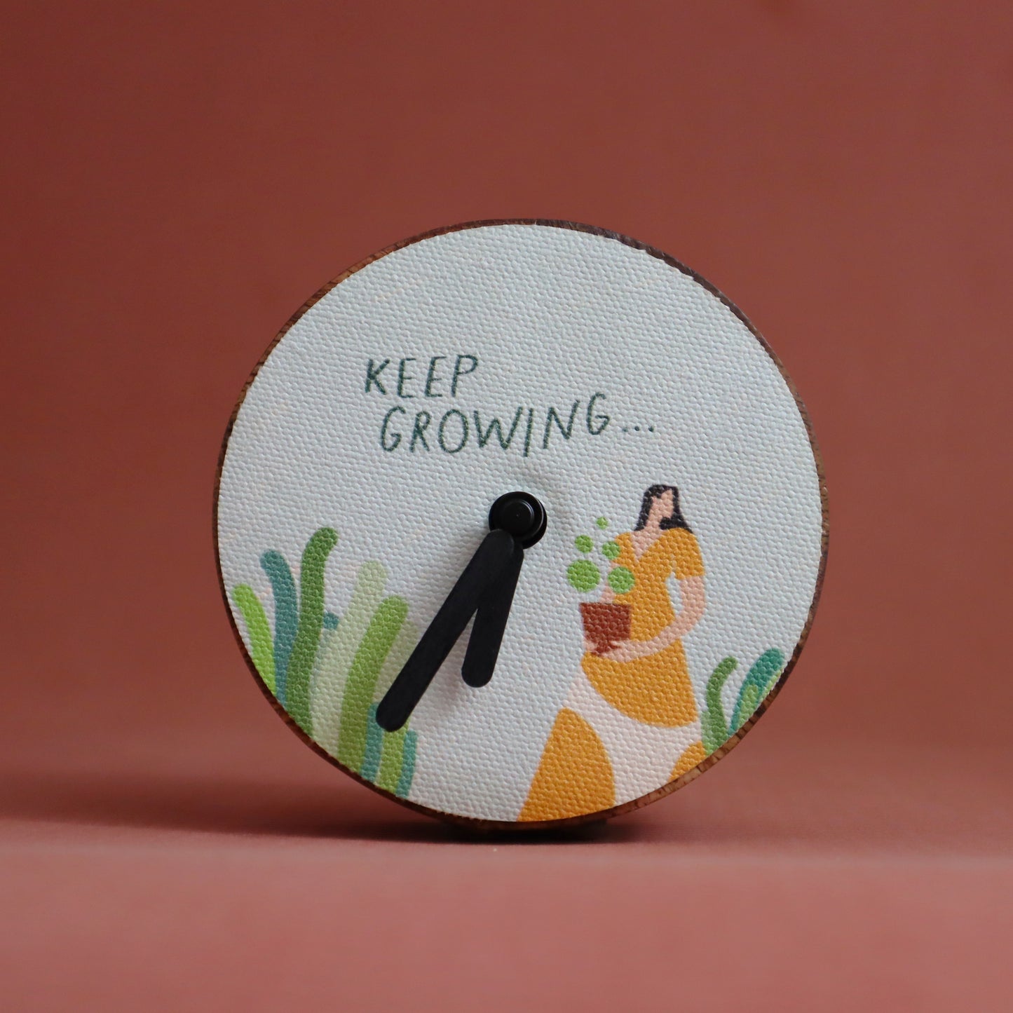 Keep Growing | Handcrafted Desk Clock